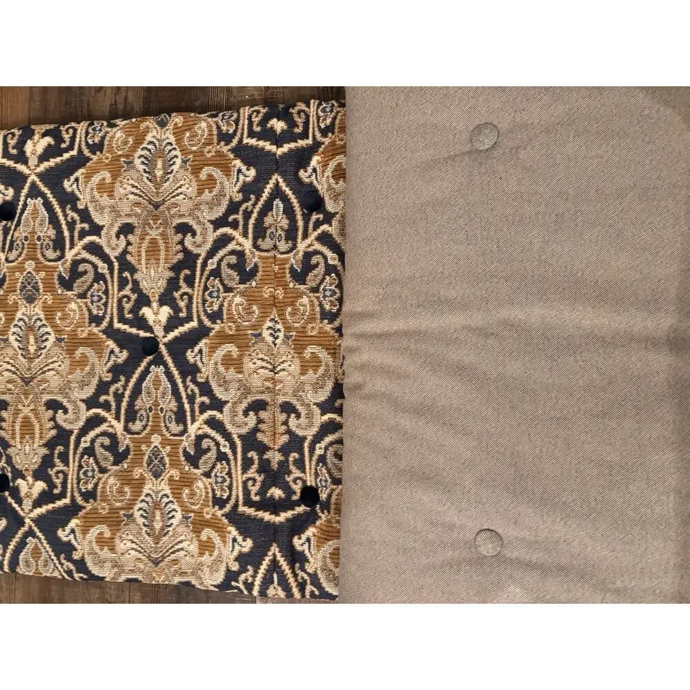 Eastern Accents Arthur Ochre Bed Scarf for KING Bed Blue Gold